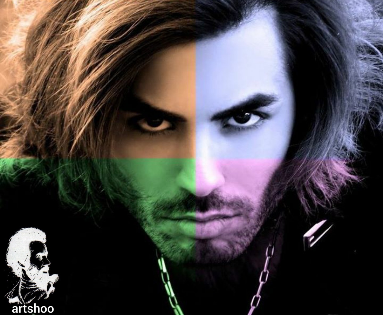 مدل پرتره سیاه قلم